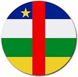 Central African Republic Flag Round Mouse Pad