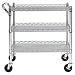 Seville Classics SHE18304 18-Inch by 34-Inch by 33-1/2-Inch Industrial All-Purpose Utility Cart, Chrome