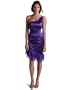 Betsey Johnson Women's Asymetrical Ruffle Dress,Plum,0