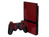 PlayStation 2 Slim (PS2 Slim) Skin - NEW - BOLD BURGUNDY system skins faceplate decal mod