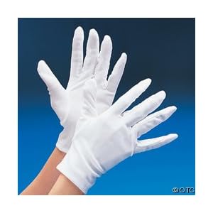 White Cotton Gloves Adult