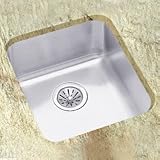 Elkay Lustertone Collection ELUH1316 16 Undermount Single Bowl Stainless Steel Sink with 18-Gauge, 7-7/8 Bowl Depth, 3-1/2 Drain and Reveal
