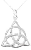 Pendant Irish Celtic Trinity Knot Sterling Silver with 18" Stainless Steel Necklaces
