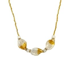 Necklace - N141 - Twisted Murano Glass ~ Topaz
