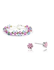 Blue Pearls - Swarovski Elements Immortal Bracelet and earrings - CRY A122-A304 rs