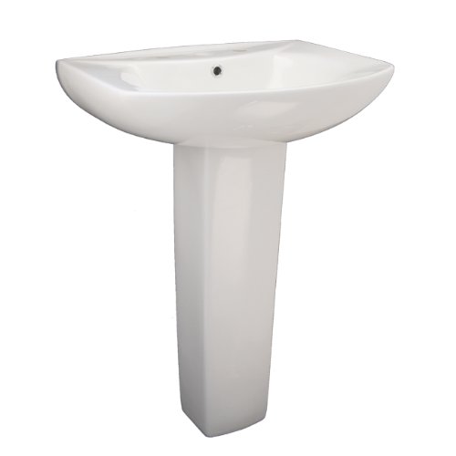 Fontaine NF-PED-505 White Oval Pedestal Sink