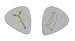 Gretsch 351 Classic Celluloid Guitar Picks, 50 Pack, White, Medium