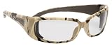 Body Glove 90411 V-Line+ Dual-Lens High Impact Safety Glasses, Camo Frame, Clear Lens by Body Glove