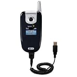Coiled Power Hot Sync and Charge USB Data Cable w/ Tip Exchange for the LG LX-350 - Gomadic Brand