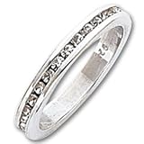 Sterling Silver 2.75mm Clear Eternity Band