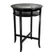 Genoa Pub Table with Glass Inset and one Shelf By Winsome Furniture