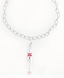 Sterling Silver Balling Ball with Red Stripe and Diamond Cut Rope Chain Bracelet in Fancy Gift Box with Free Shipping