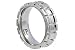 G-Newton Tire Pattern Polished Titanium Ring