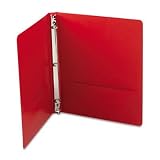 Accondash;Wilson Jones(R) Basic Round-Ring Binder, 1/2 Ring, Red