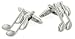 Quaver music note cufflinks with presentation box