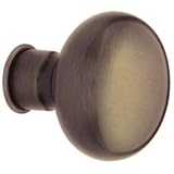 Baldwin 5000038MR Aged Brass Estate Pair of Estate Knobs without Rosettes