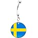 Body Candy Sweden Flag Belly Ring