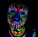 Black Light Reactive Neon Makeup with Black Light Pendant (Yellow)
