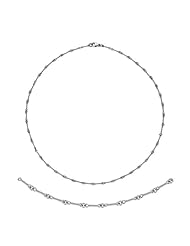 Platinum Twist Link Necklace 30 Inch