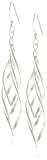 Sterling Silver Linear Swirl French Wire Earrings