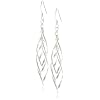 Sterling Silver Linear Swirl French Wire Earrings