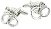 Silver plated police or law enforcement handcuffs cufflinks with presentation box