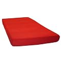 Kinzler C-03028/32 Mikrofaser-Fleece Spannbetttuch im Doppelpack, 100 x 200 cm, rot
