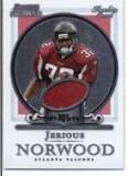2006 Bowman Sterling #JN1 Jerious Norwood JSY RC - Atlanta Falcons (RC - Rookie Card - Piece of Authentic Game-Worn Jersey) (Football Cards)