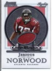 2006 Bowman Sterling #JN1 Jerious Norwood JSY RC - Atlanta Falcons (RC - Rookie Card - Piece of Authentic Game-Worn Jersey) (Football Cards)