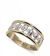 10 KT Two Tone Gold Turtle 10K Ring Band