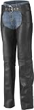 RIVER ROAD QUALITY FULL GRAIN WOMENS LEATHER MOTORCYCLE CHAPS