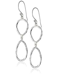 Argento Vivo Silver-Tone Ham Open Double Drop Teardrop Earrings