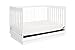 Babyletto Harlow Acrylic 3-in-1 Convertible Crib with Toddler Bed Conversion Kit in White with Acrylic Slats, Greenguard Gold Certified