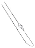 Nickel Free Italian Sterling Silver 1mm Chain Necklace Spring Ring Clasp