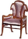 Dollhouse Miniature Gaudie Art Nouveau Walnut Armchair