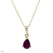 Necklace With Genuine Ruby Beautifully Crafted in Yellow Gold Length 18in