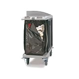 Zippered Vinyl Cleaning Cart Bag in Brown