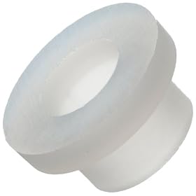 Nylon 6/6 Shoulder Washer, 0.265" ID, 0.307" OD, 0.062" Thick, 0.500" Shoulder Diameter, 0.249" Length (Pack of 100)