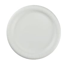 AJM Packaging CP9AJCWWH14 9" White Flute Paper Plate (4 Packs of 125)