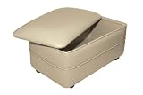 Rectangular Cobblestone Vinyl Storage Ottoman