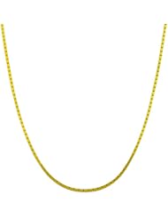 14 Karat Yellow Gold 0.8 mm Mirror Box Chain (18 inch)