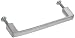 Monroe Cast Zinc Pull Handle with Through Holes, Rectangular Grip, Dull Chrome Finish, 4