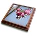 Pretty Bleeding Hearts - Pink Flowers Spring Photography - 8x8 Trivet With 6x6 Ceramic Tile