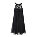 OURS Women's Multi Stripe Chevron Print Tank Casual Summer Dress (XL, Black)