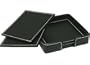 Genuine Leather Beverage Coasters - Black