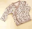 Sckoon Organic Cotton Baby Kimono Top Haku Bubbles Mauve 6-12m