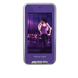 Visual Land V-Touch Pro 4 GB 3-Inch Touch Screen MP3 Player with TV Out, MicroSD and Camera (Purple)