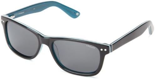 Polaroid Sunglasses U9353S Polarized Rectangular Sunglasses,Black & White,56 mm
