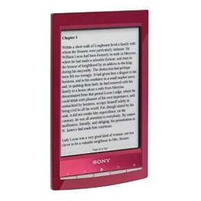 Sony PRS-T1 Pearl Red 6 eBook Reader with Wi-Fi