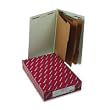 Smead 29820 Smead Pressboard End Tab Classification Folder, Lgl, 8-Section, GY-Green, 10/Bx
